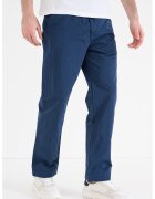 Boss Pantaloni drepti cu o curea in talie - Albastru inchis