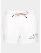Boss Pantaloni scurti de baie cu logo Mooneye - Alb/Negru