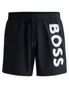 Boss Pantaloni scurti de baie cu logo Octopus - Negru