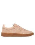 Boss Pantofi sport dama model Brenta - piele naturala - bej - adidasi roz deschis/pastel