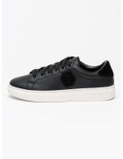 Boss Pantofi sport de piele cu aplicatie monograma Kieran - Negru