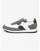 Boss Pantofi sport din material textil cu garnituri din piele intoarsa Parkour - Alb/Negru/Gri antracit