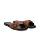 Boss Papuci dama - piele naturala - Maro
