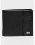 Boss Portcart de piele pliabil New Crosstown - Negru
