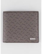 Boss Portofel de piele cu model Zair - Negru/Maro