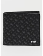 Boss Portofel pliabil de piele cu model - Negru/Gri
