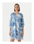 Boss Rochie de vara dama 50454550 - Matase - 34 EU - Albastru