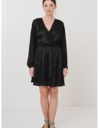 Boss Rochie din amestec de modal cu croiala in A si aspect satinat - Negru