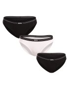 Boss Set 3 chiloti dama confortabili - alb/negru - bumbac