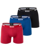 Boss Set de boxeri cu banda logo in talie - 3 perechi - Rosu/Negru/Albastru