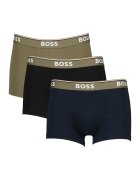 Boss Set de boxeri cu logo - 3 perechi - Negru/Kaki/Bleumarin