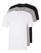 Boss Set de tricouri de casa cu decolteu in V - 3 piese - Negru/Gri