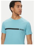 Boss Tricou barbat albastru/negru - bumbac