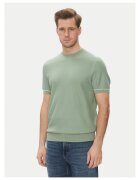 Boss Tricou barbat - verde - bumbac