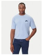 Boss Tricou barbati albastru - bumbac -