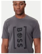 Boss Tricou barbati - gri - din bumbac