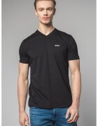 Boss Tricou cu decolteu in V - Negru