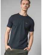 Boss Tricou cu decolteu la baza gatului - Albastru ultramarin