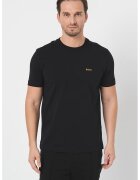 Boss Tricou cu decolteu la baza gatului - Negru