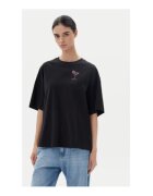 Boss Tricou dama - Bumbac - Negru - Negru