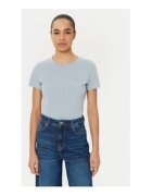 Boss Tricou dama din bumbac - Albastru