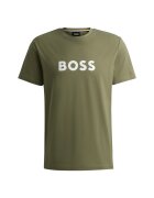 Boss Tricou de bumbac organic cu logo - Kaki