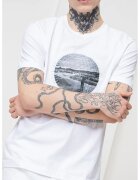 Boss Tricou din amestec de bumbac cu imprimeu foto Heritage - Alb