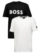Boss Tricou din amestec de bumbac cu imprimeu logo - Alb/Negru