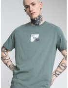 Boss Tricou din amestec de lyocell - Gri deschis/Verde aquamarin