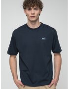 Boss Tricou din bumbac cu imprimeu grafic pe partea din spate - Albastru ultramarin