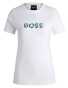 Boss Tricou pentru dama C_ELOGO_PRINT_7 - Bumbac - Alb