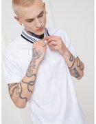 Boss Tricou polo cu maneci raglan Paddy - Alb/Negru