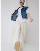 Boss Vesta din denim cu buzunare pe piept - Albastru inchis