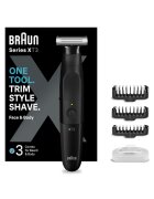 Braun Aparat hibrid de barbierit si tuns pentru barbati Series X XT3100 Wet&Dry - lama 4D - 3 piepteni - 1 capac - husa - Negru