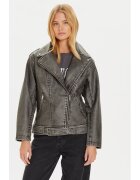 BRAVE SOUL Geaca din imitatie de piele LJK-JOSIANE Negru Regular Fit - Piele ecologica