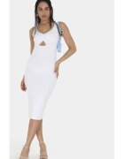 BRAVE SOUL Rochie - 95294 - Bumbac - Alb