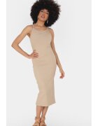 BRAVE SOUL Rochie - 95300 - Bumbac - Bej
