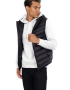 BRAVE SOUL Vesta matlasata cu gluga Blackburn - Negru
