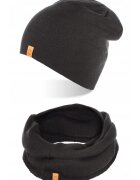 Broedrene Set caciula cu fular barbati Brodrene - Acril - Negru