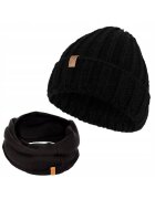 Broedrene Set caciula cu fular barbati Brodrene - Acril - Negru
