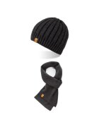 Broedrene Set caciula cu fular Brodrene - Acril - Universal - Gri inchis