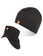 Broedrene Set caciula si fular barbati Brodrene - Acril - Negru