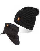 Broedrene Set caciula si fular barbati Brodrene - Acril - Negru