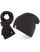 Broedrene Set caciula si fular barbati Brodrene - Acril - Negru