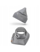 Broedrene Set Caciula si fular dama Brodrene - Acril - Gri