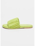 Bronx Papuci de piele cu volane Delan-Y - Verde lime