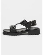 Bronx Sandale de piele cu toc masiv Rac-Quel - Negru