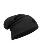 Buff Caciula din lana heavyweight loose solid black pentru adulti