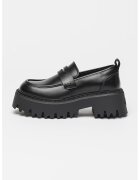 Buffalo Pantofi loafer cu toc masiv Aspen - Negru