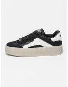 Buffalo Pantofi sport cu talpa flatform si detaliu logo Cajo - Negru/Alb murdar